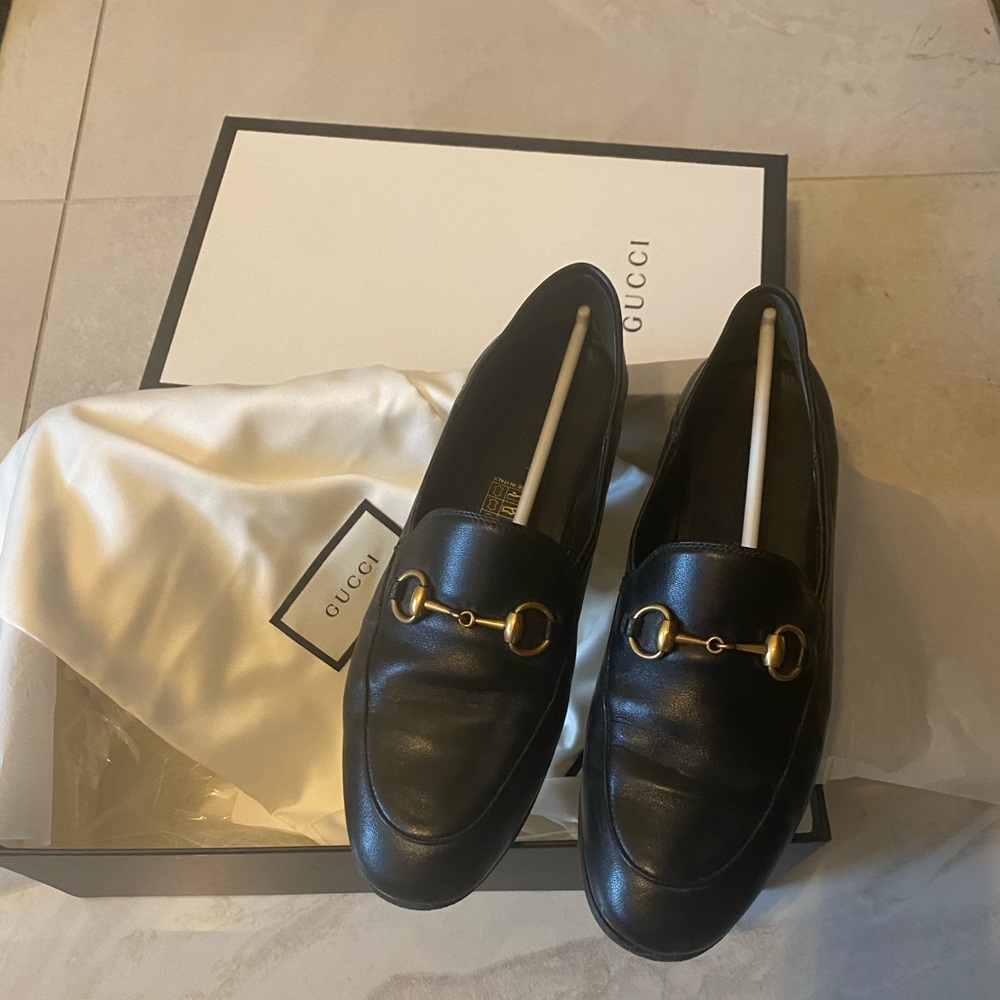 Gucci leather horsebit loafer